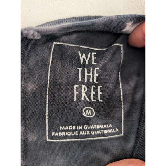 WE THE FREE Womens Sz M Be Free Black/Gray Tie Dye Long-Sleeve Mock-Neck T-Shirt - Picture 5 of 8